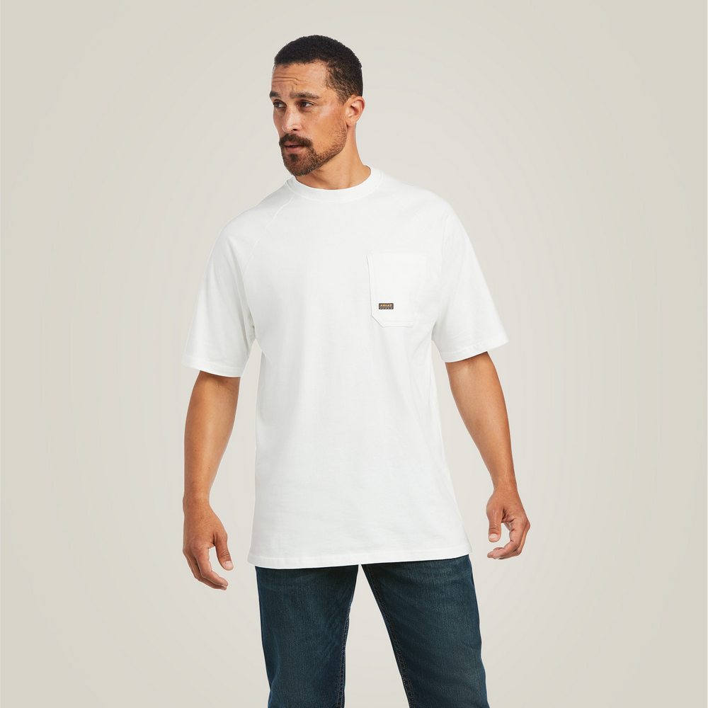 Rebar Cotton Strong T-Shirt - 100-White | Ariat 10039336