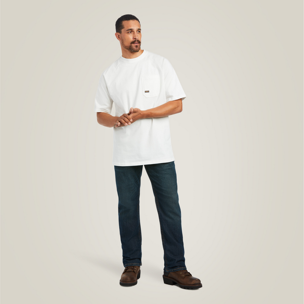 Rebar Cotton Strong T-Shirt - 100-White | Ariat 10039336
