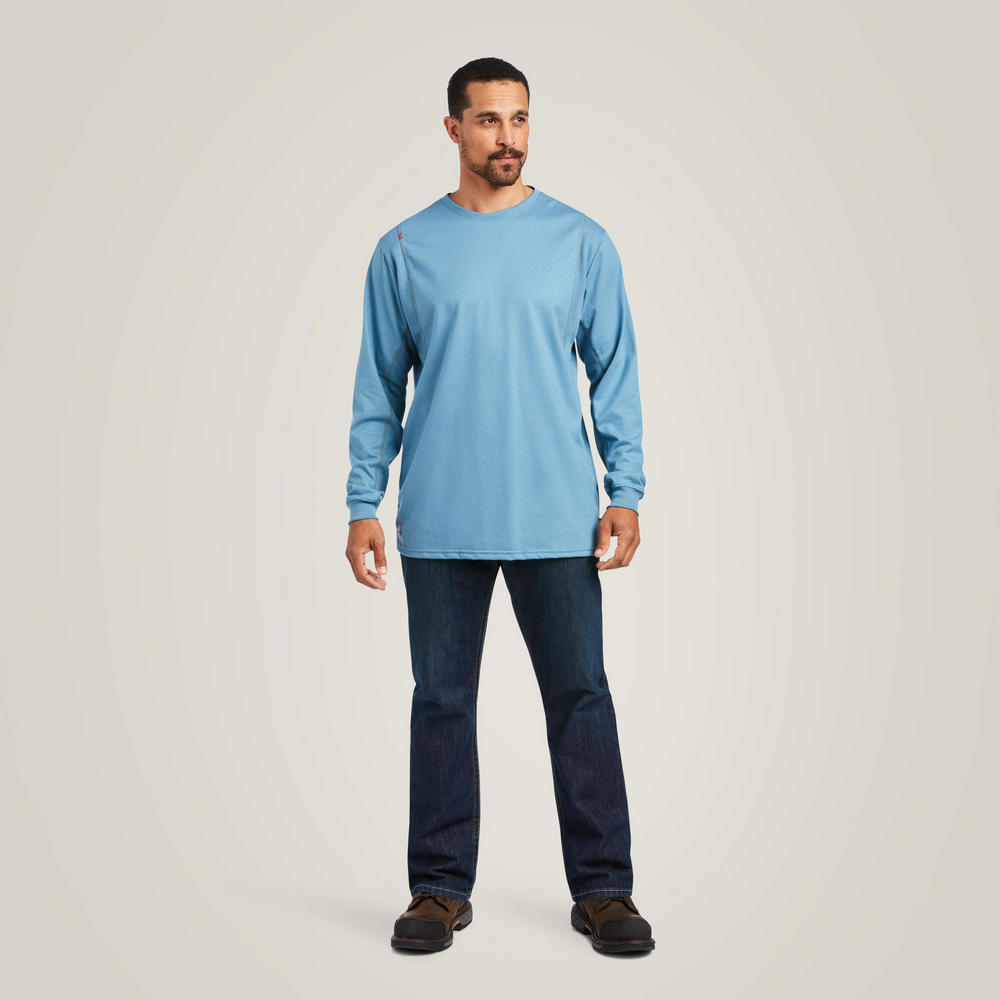 Fr Ac Crew T-Shirt - 400-Steel Blue | Ariat 10039398