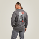 Fr Air Life On The Line Graphic Top - 010-Charcoal Heather | Ariat 10039429