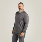 Fr Air Life On The Line Graphic Top - 010-Charcoal Heather | Ariat 10039429