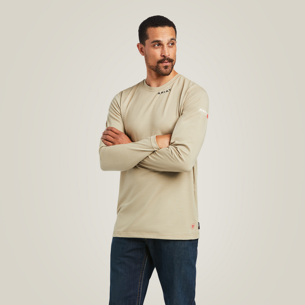 Fr Base Layer T-Shirt - 250-Khaki | Ariat 10039464