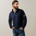 Fr Combat Stretch Patriot 1/4 Zip Work Shirt - 410-Navy | Ariat 10043565