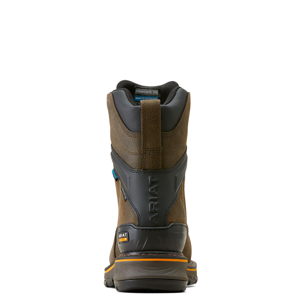 Stump Jumper 8" Boa Waterproof Composite Toe Work Boot - 200-Iron Coffee | Ariat 10048059
