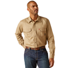 Fr  Solid Snap Work Shirt - 250-Khaki | Ariat 10048445