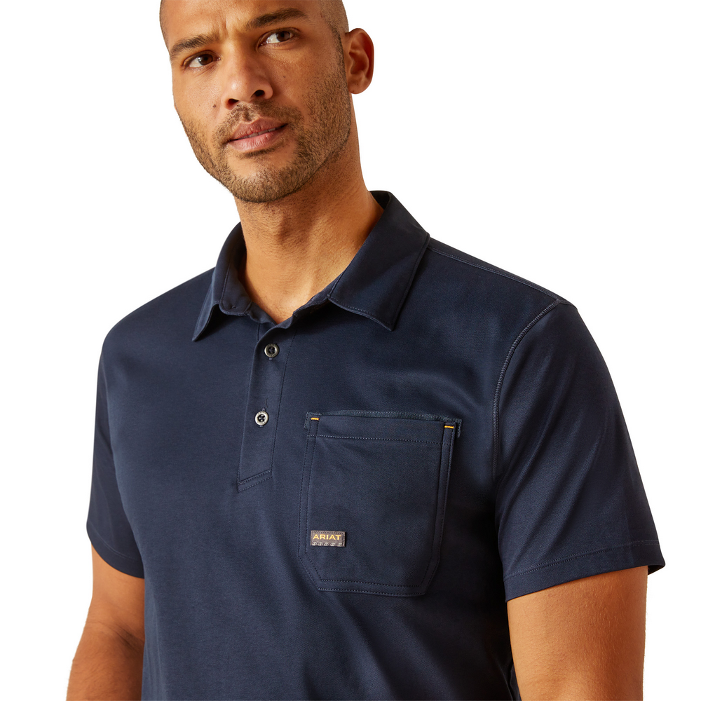 Rebar Foreman Polo - 410-Navy | Ariat 10048615