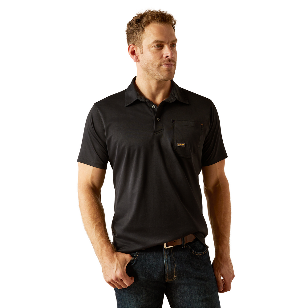 Rebar Foreman Polo - 001-Black | Ariat 10054890