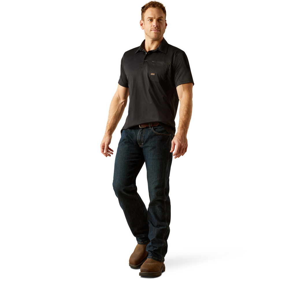 Rebar Foreman Polo - 001-Black | Ariat 10054890