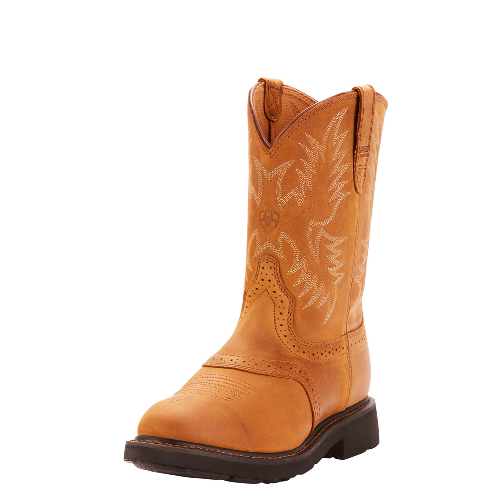 Ariat Sierra Saddle Work Boots Men\'s 7.5 D Brown ATS Equipped Slip/Oil Resistant Pungo Ridge - Ariat Men main image 2