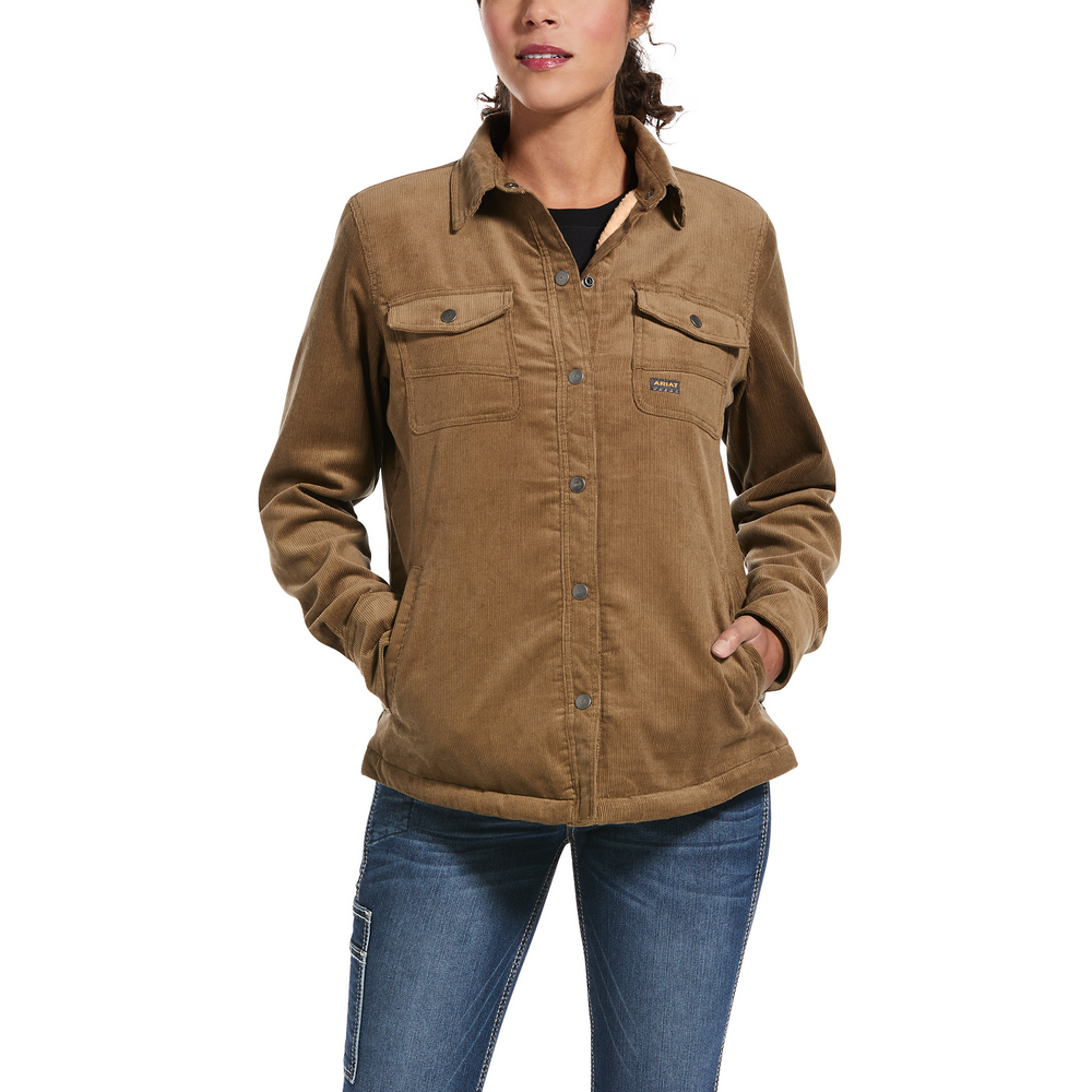 rebar sherpa lined corduroy shirt jacket