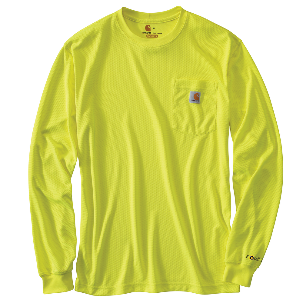 Mens Hi-Vis Color Enhanced Long Sleeve Tee | Carhartt 100494 – The