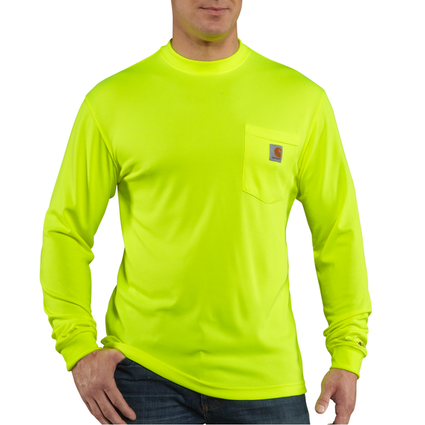 Mens Hi-Vis Color Enhanced Long Sleeve Tee | Carhartt 100494 – The