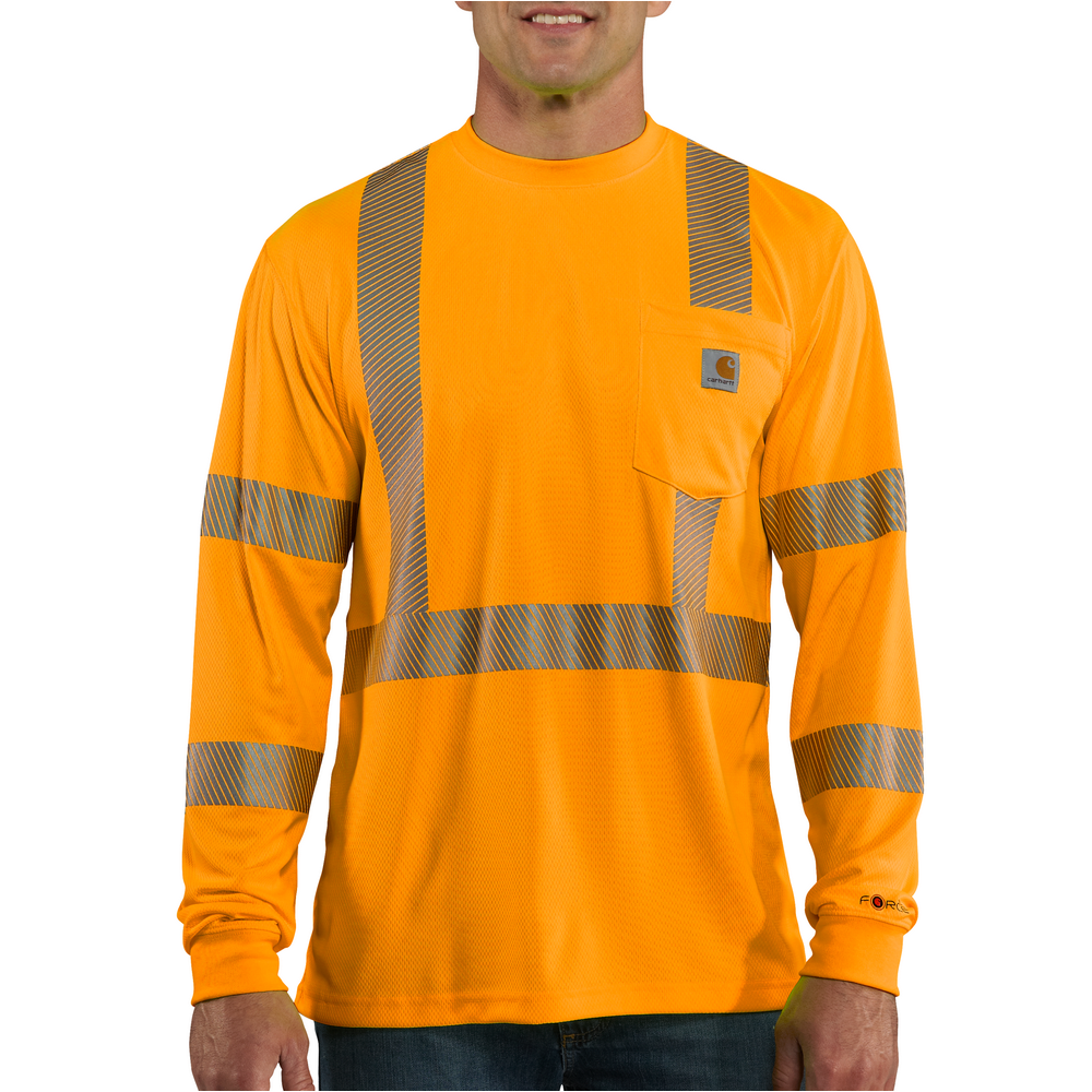Men's Hi-Vis Force Long Sleeve Class 3 Tee | Carhartt 100496 – The
