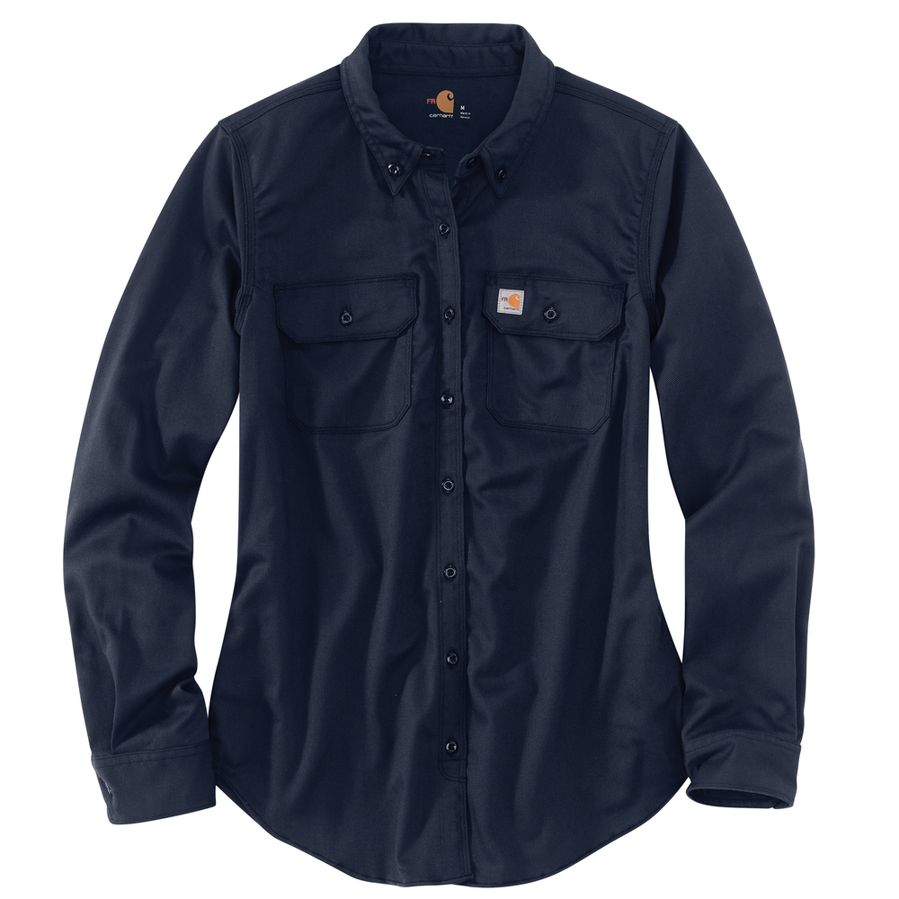 Carhartt Women's Dark Navy Rugged Flex Twill Shirt