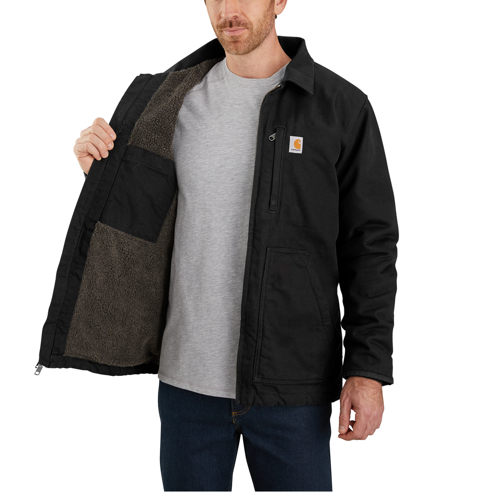 Loose Fit Washed Duck Sherpa-Lined Coat | Carhartt 104293 – The