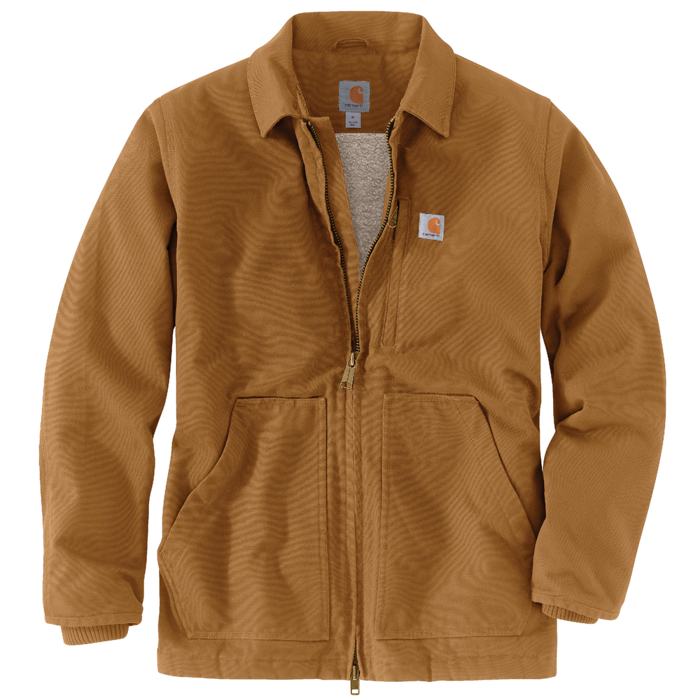 Loose Fit Washed Duck Sherpa-Lined Coat | Carhartt 104293 – The