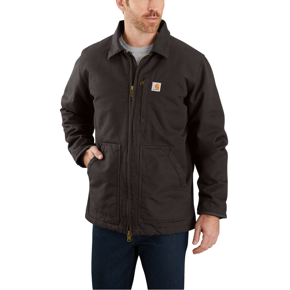 Loose Fit Washed Duck Sherpa-Lined Coat | Carhartt 104293 – The
