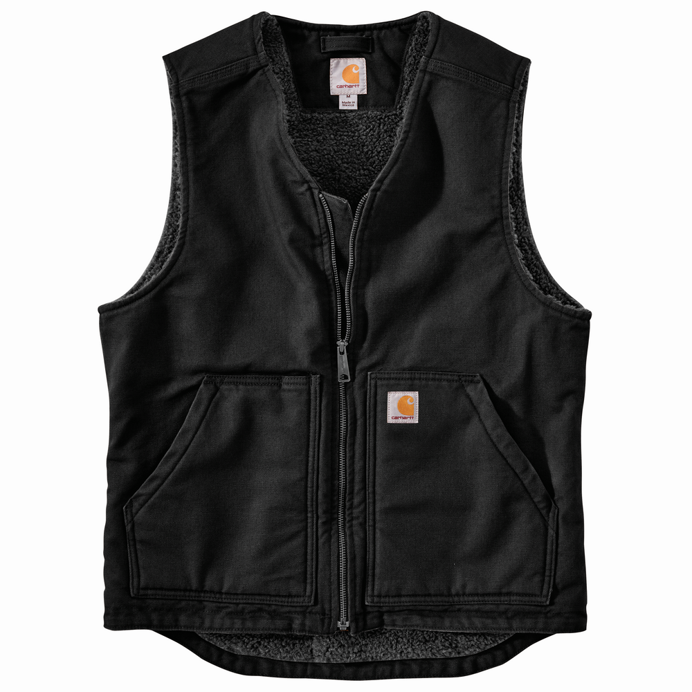 Men's Washed Duck Sherpa Lined Vest | Carhartt 104394 – The
