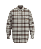 Flame Resistant Loose Fit Midweight Twill Plaid Shirt - ED5-Malt/Port | Carhartt 104507