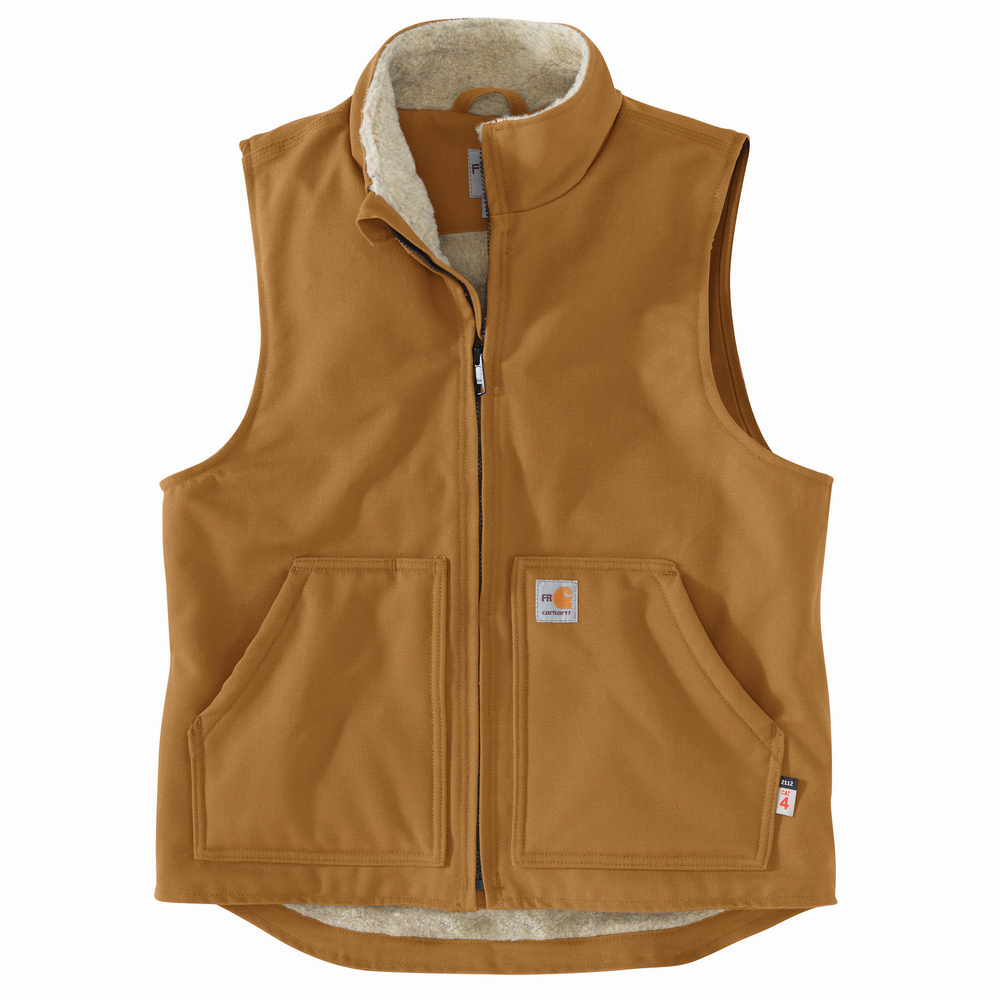 Men's FR Canvas Duck Sherpa Lined Vest | Carhartt 104981