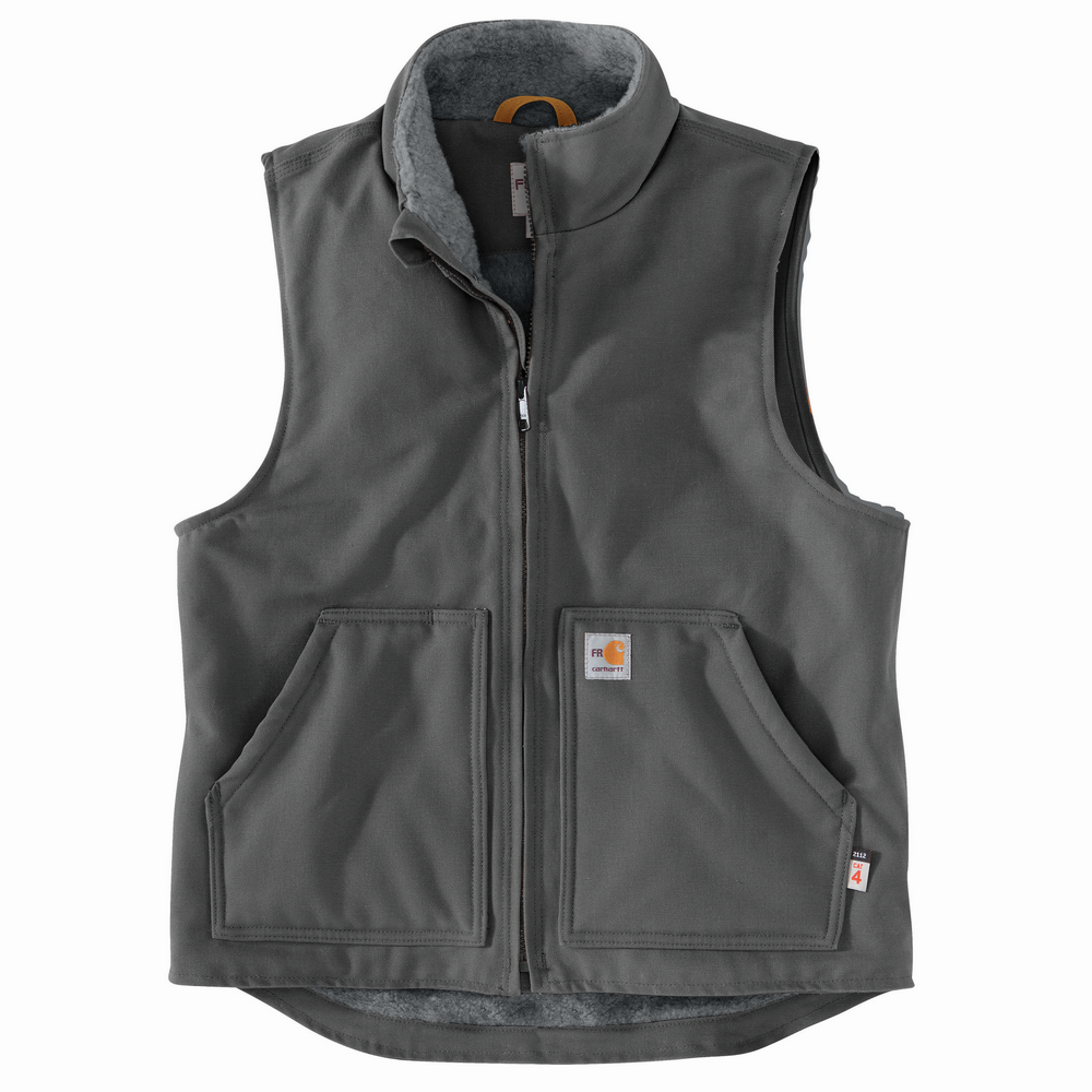 Men's FR Canvas Duck Sherpa Lined Vest | Carhartt 104981 – The