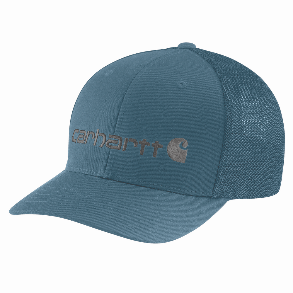 Rugged Flex Fitted Canvas Mesh-Back Logo Graphic Cap