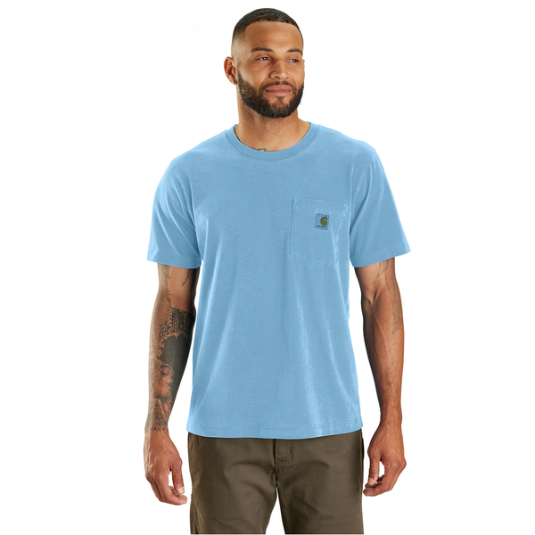 Relaxed Fit Lightweight Short-Sleeve Garment Dyed Pocket T-Shirt