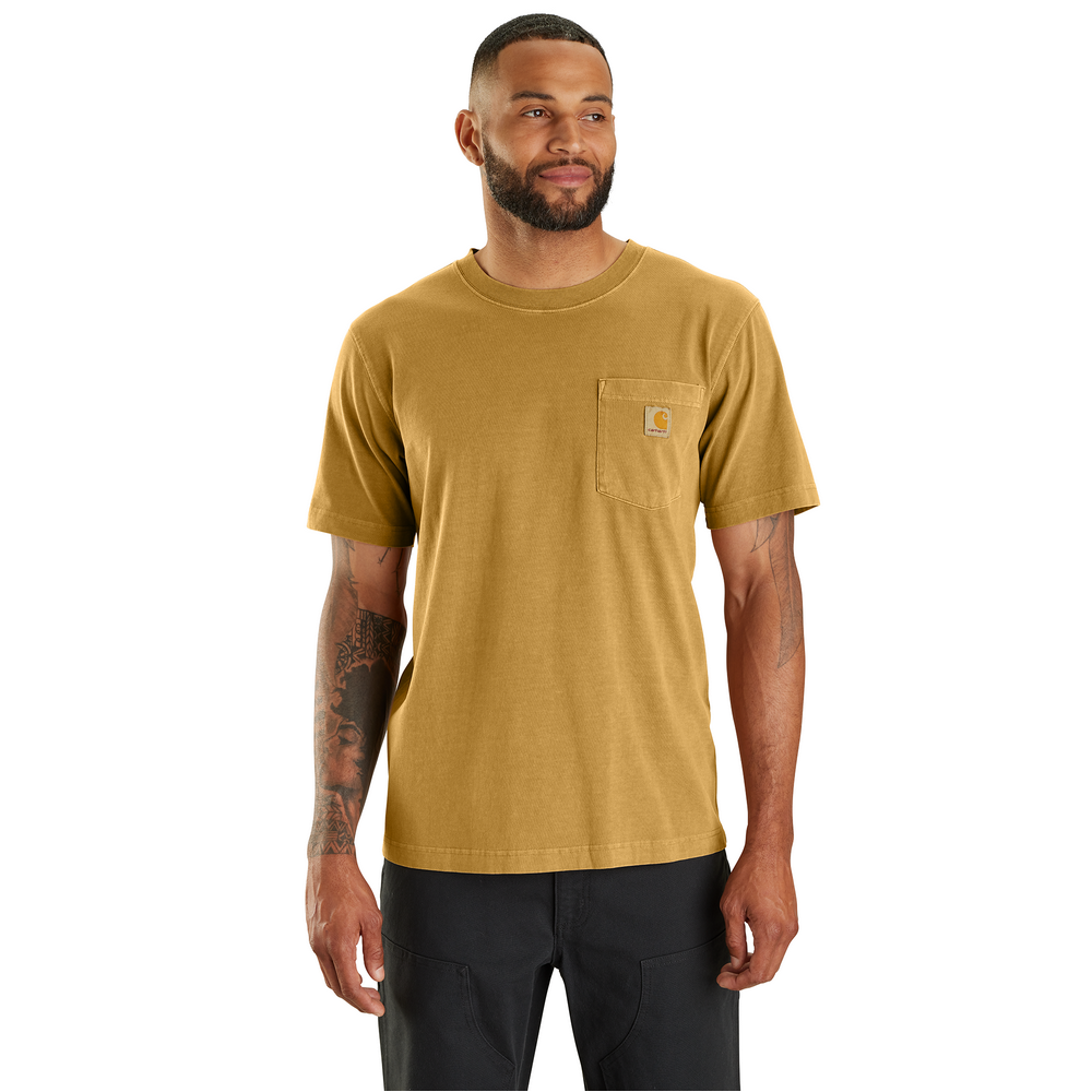 Relaxed Fit Lightweight Short-Sleeve Garment Dyed Pocket T-Shirt