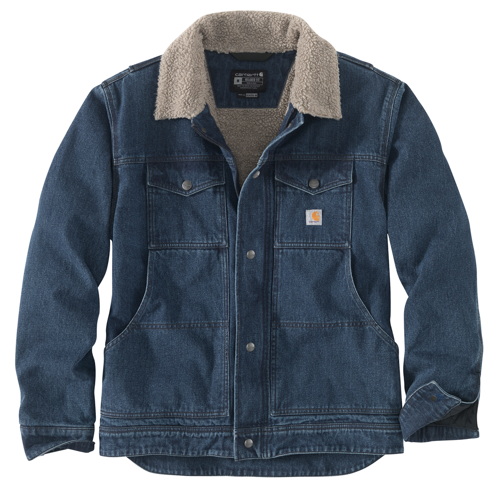 Relaxed Fit Denim Sherpa-Lined Jacket | Carhartt 106323 – The