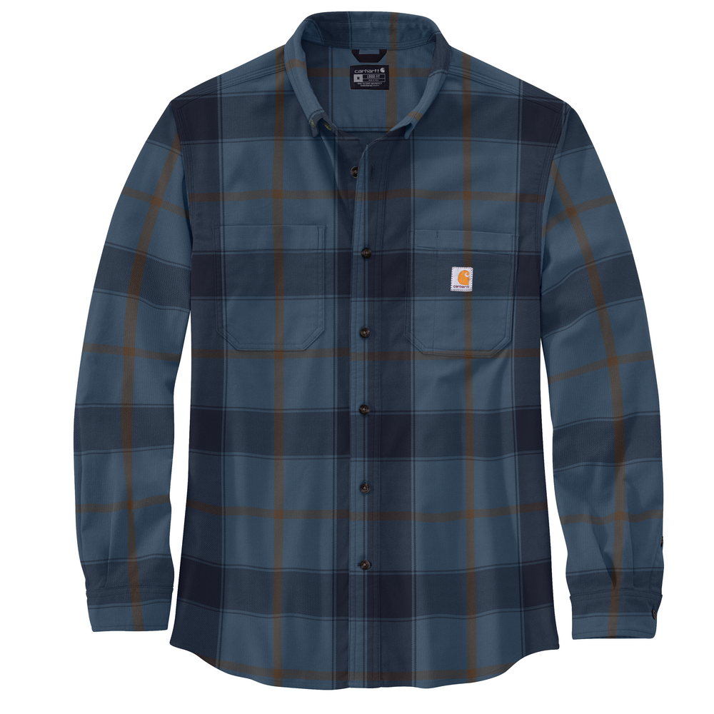 Carhartt Men's Rugged Flex Relaxed Fit Midweight Flannel Long-Sleeve Plaid Shirt | Thundercloud | M Carhartt Men's Rugged Flex Relaxed Fit Midweight Flannel Long-Sleeve Plaid Shirt | Thundercloud | M