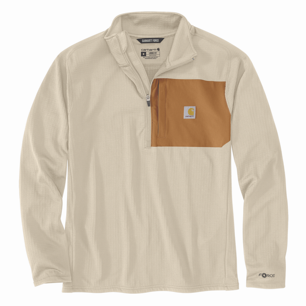 Force Relaxed Fit Mock Neck Half-Zip T-Shirt | Carhartt 106423