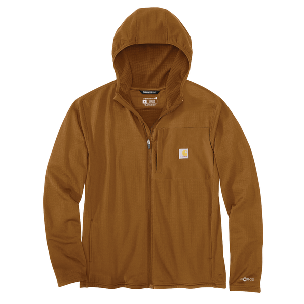 Force Relaxed Fit Full-Zip Long-Sleeve Hooded T-Shirt | Carhartt