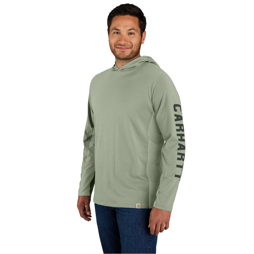 Force Relaxed Fit Midweight Long-Sleeve Logo Graphic Hooded T