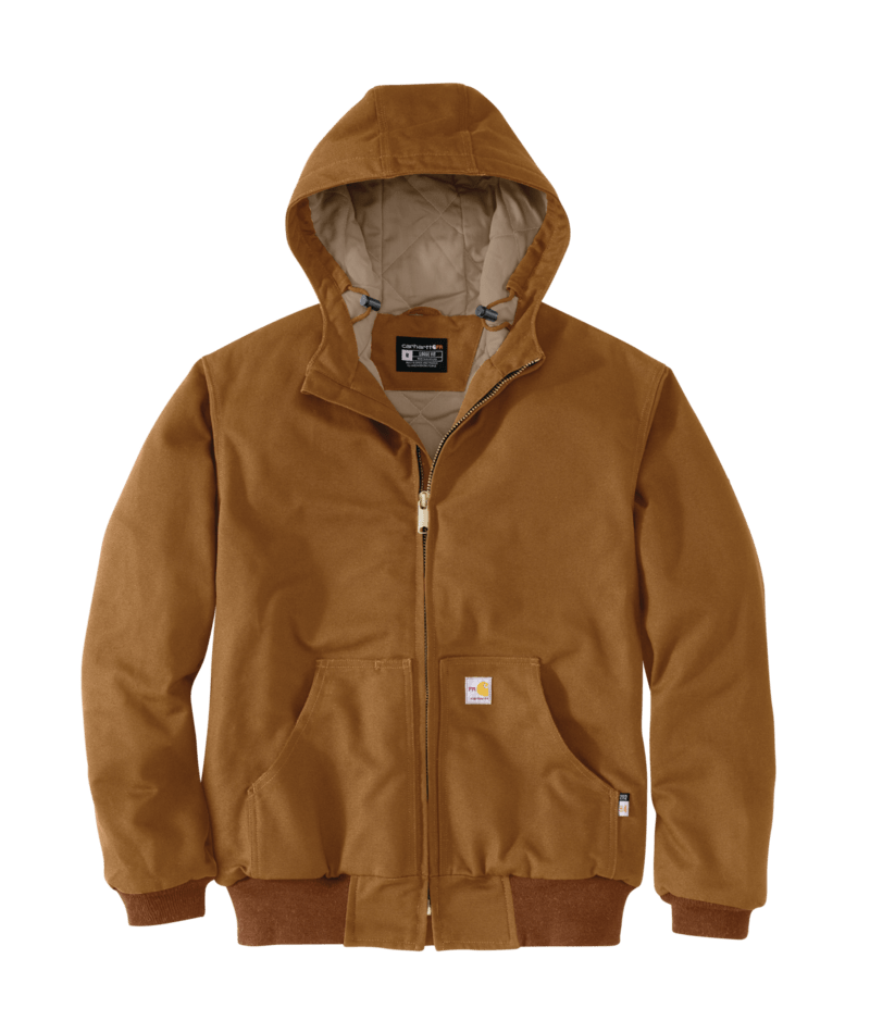 Flame Resistant Loose Fit Duck Insulated Active Jac - BRN-Carhartt