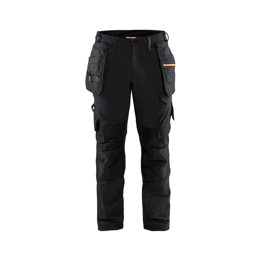 4-Way Stretch Work Pants - 9954-Black/Orange | Blaklader 16221644