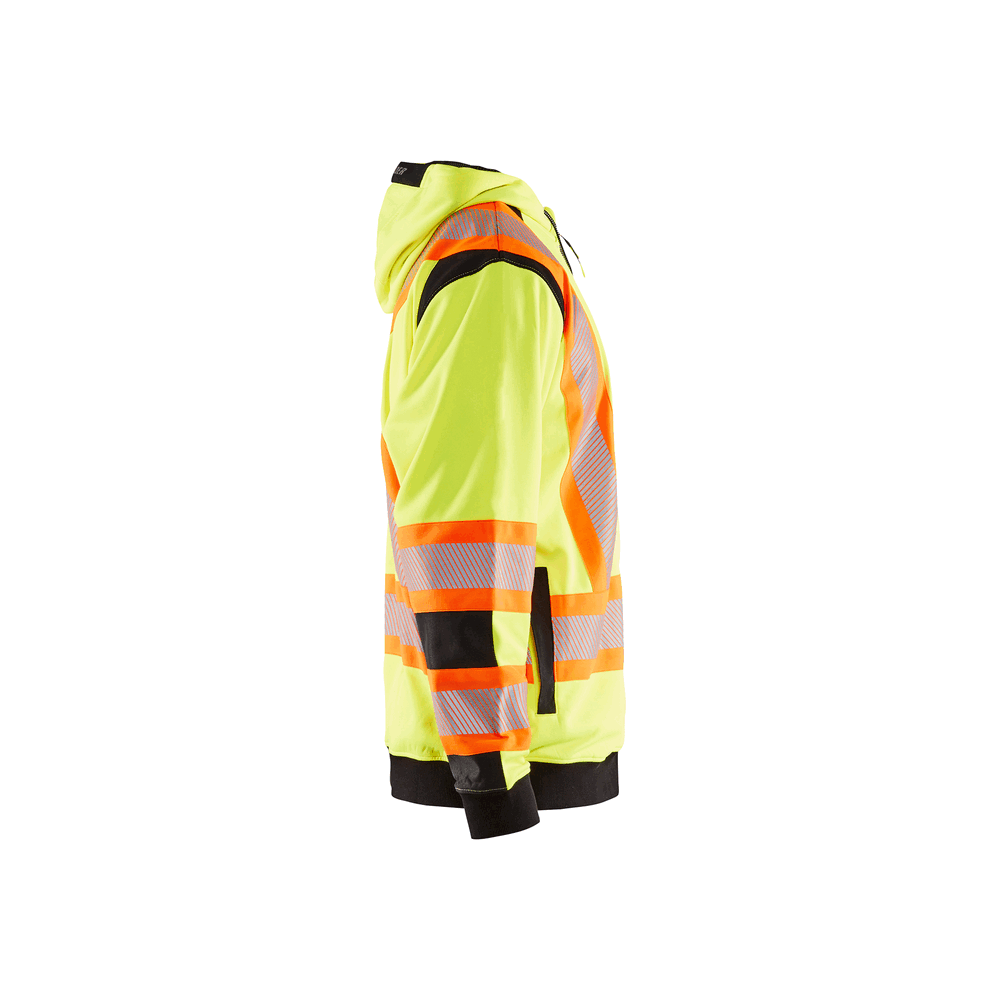 Hi-Vis Zip Sweatshirt - 3399-Yellow Hi-Viz/Black | Blaklader 34481974