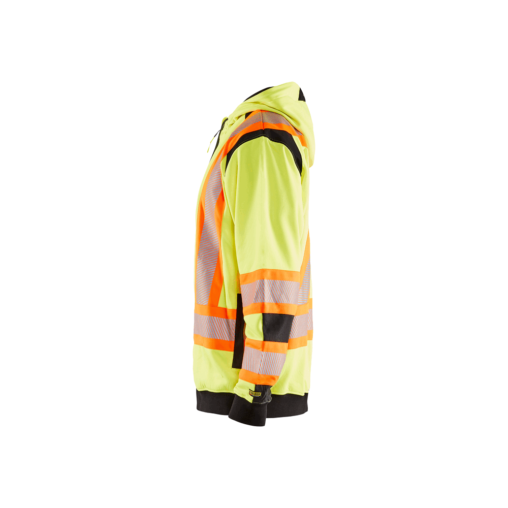 Hi-Vis Zip Sweatshirt - 3399-Yellow Hi-Viz/Black | Blaklader 34481974