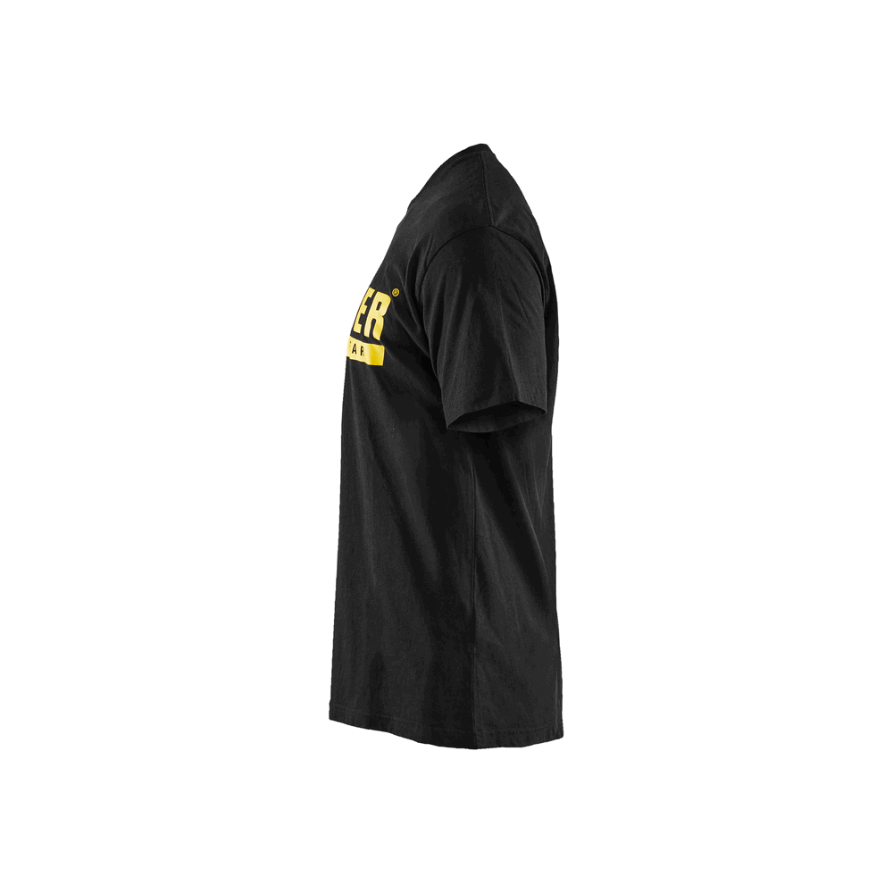 Short Sleeve Branded T-Shirt - 9935-Black/Yellow | Blaklader 35551042