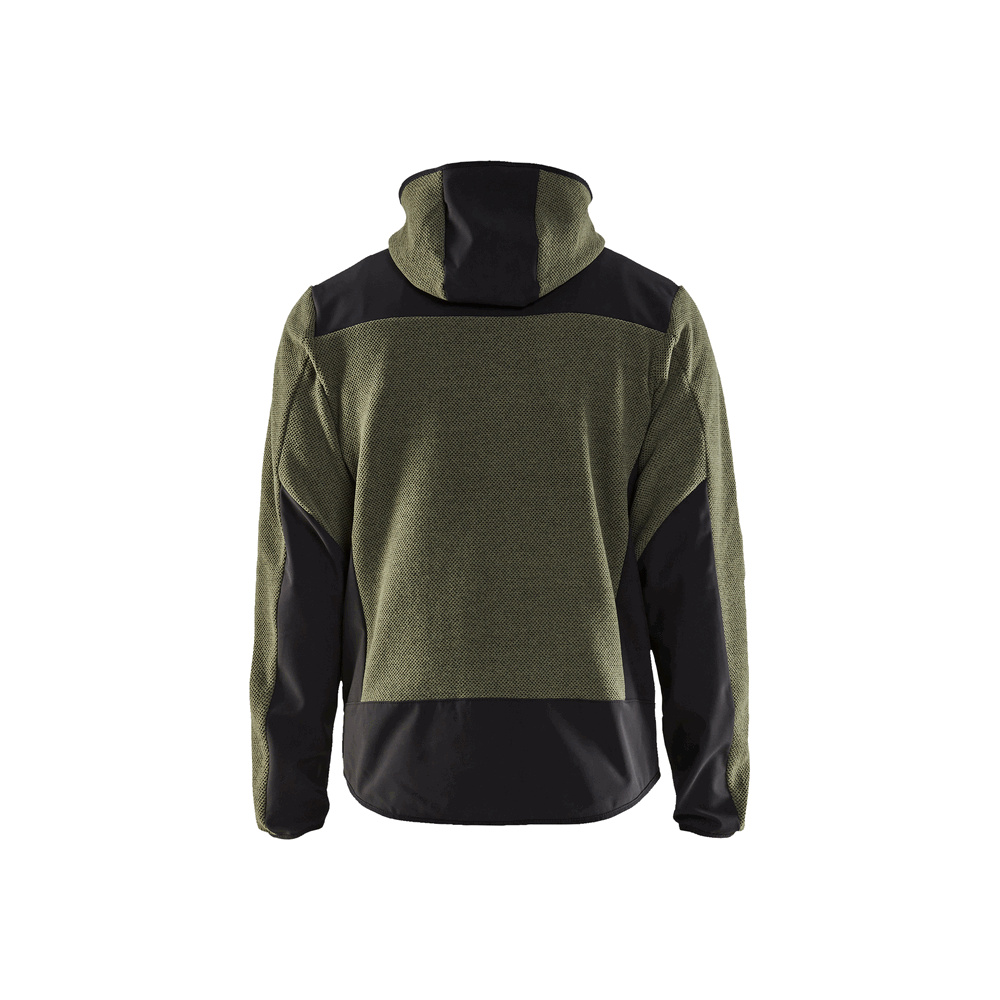 Knitted Fleece Jacket - 4199-Autumn Green/Black | Blaklader 47402536