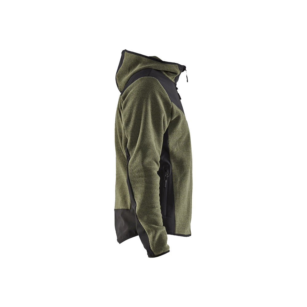 Knitted Fleece Jacket - 4199-Autumn Green/Black | Blaklader 47402536