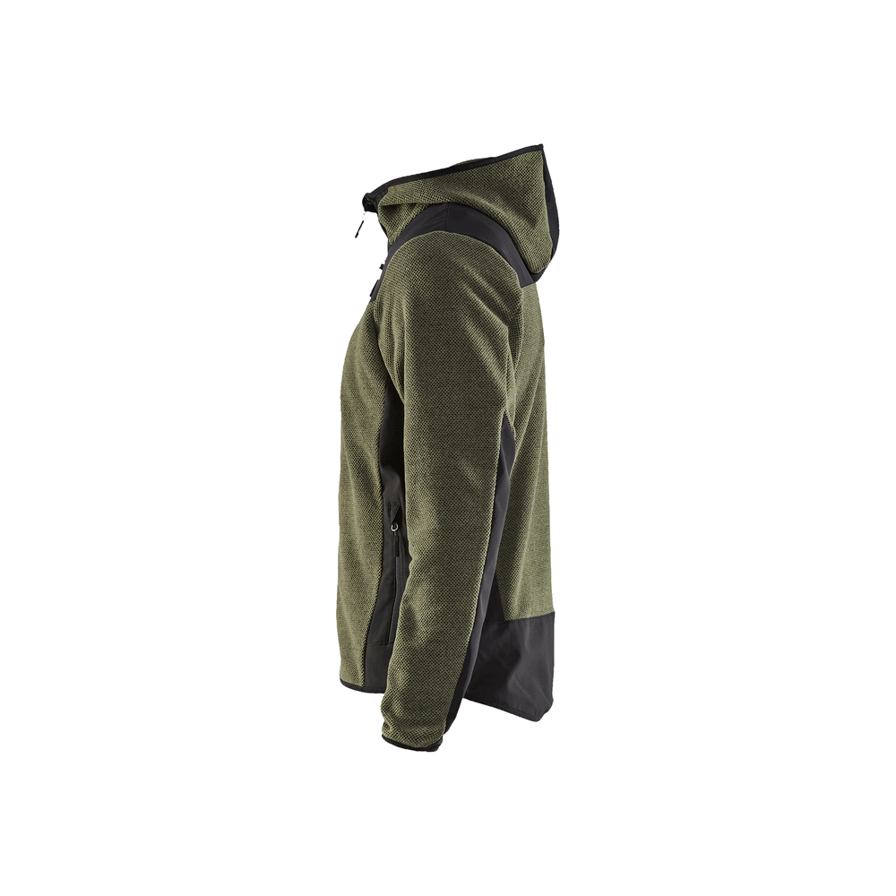 Knitted Fleece Jacket - 4199-Autumn Green/Black | Blaklader 47402536