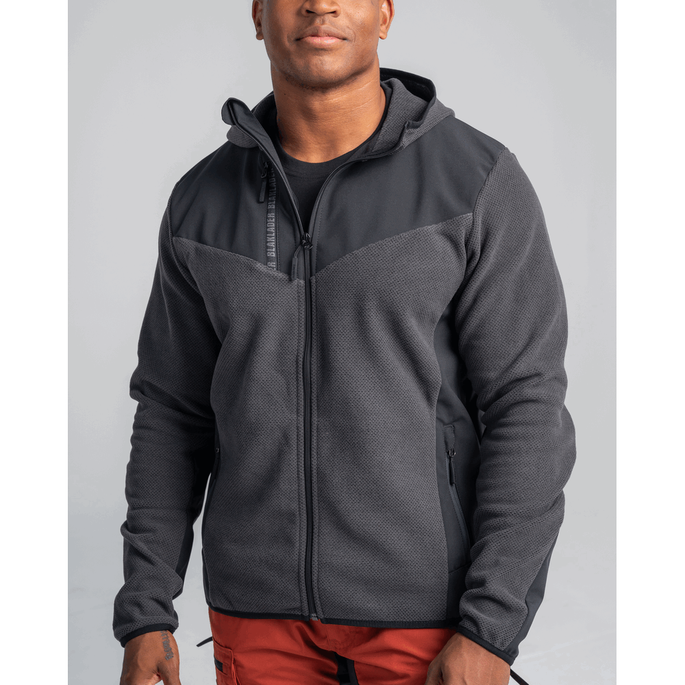 Knitted Fleece Jacket - 4199-Autumn Green/Black | Blaklader