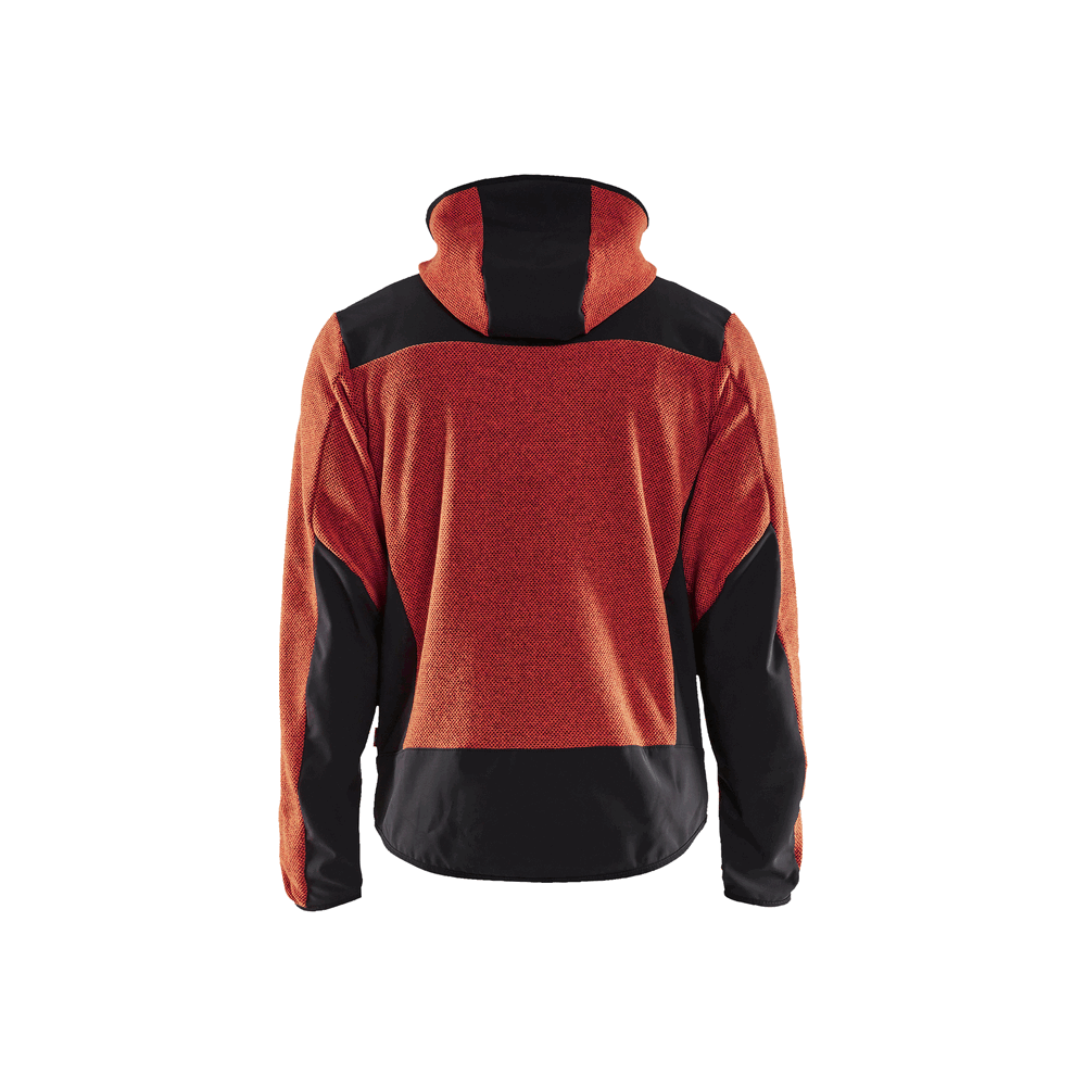 Knitted Fleece Jacket - 5999-Burned Red/Black | Blaklader 47402536