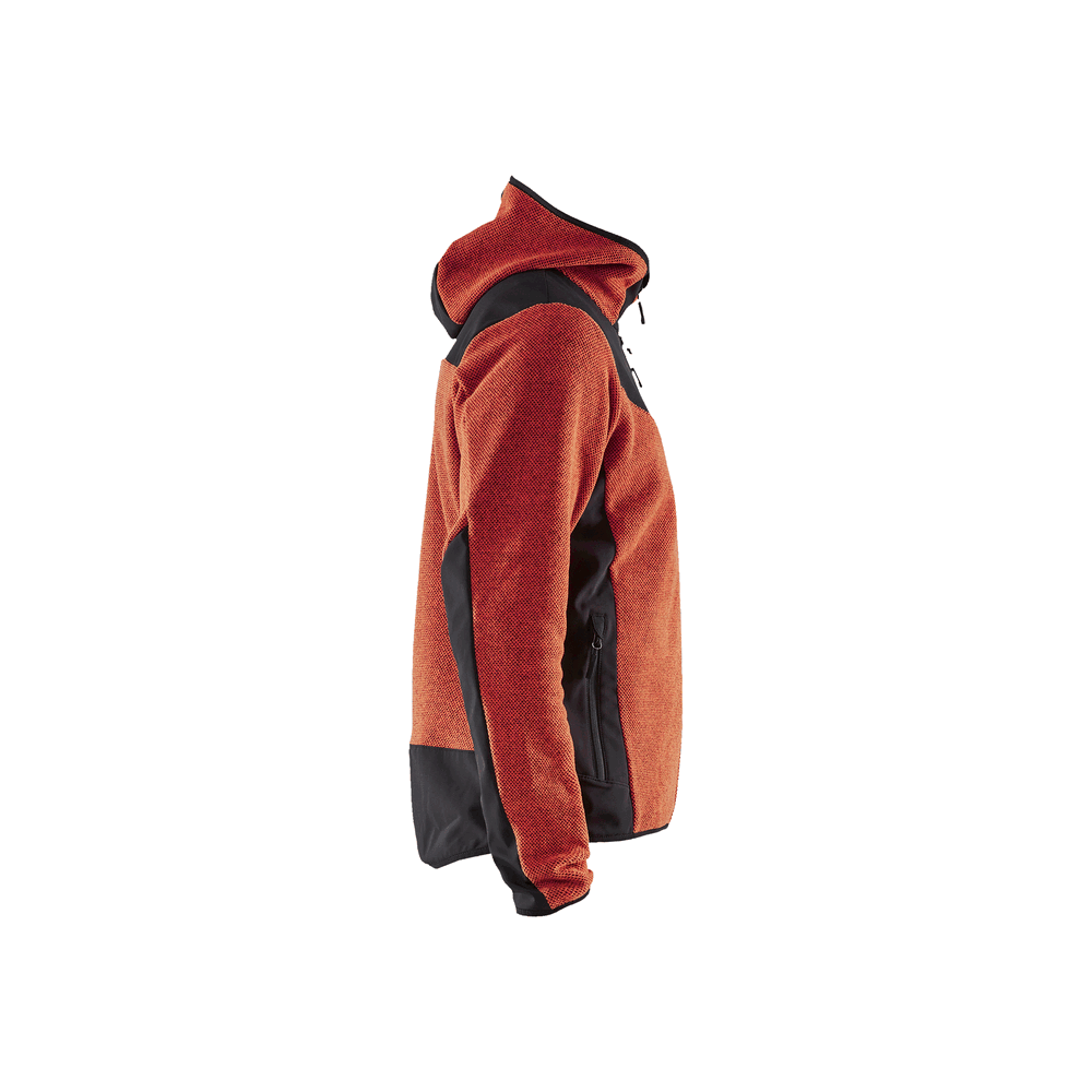 Knitted Fleece Jacket - 5999-Burned Red/Black | Blaklader 47402536