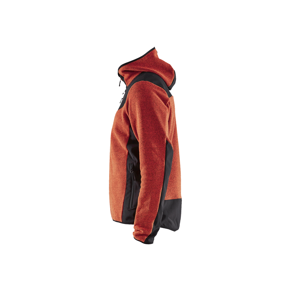 Knitted Fleece Jacket - 5999-Burned Red/Black | Blaklader 47402536