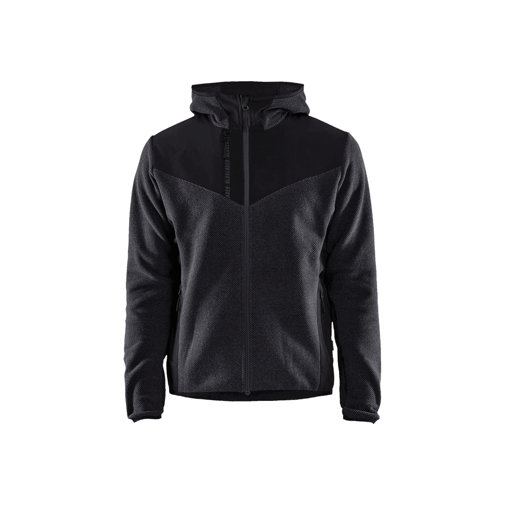 Knitted Fleece Jacket - 9799-Dark Grey/Black | Blaklader 47402536