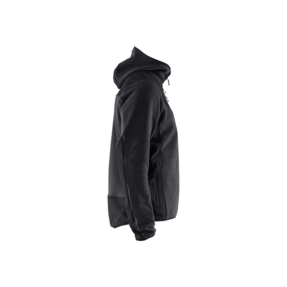 Knitted Fleece Jacket - 9799-Dark Grey/Black | Blaklader 47402536