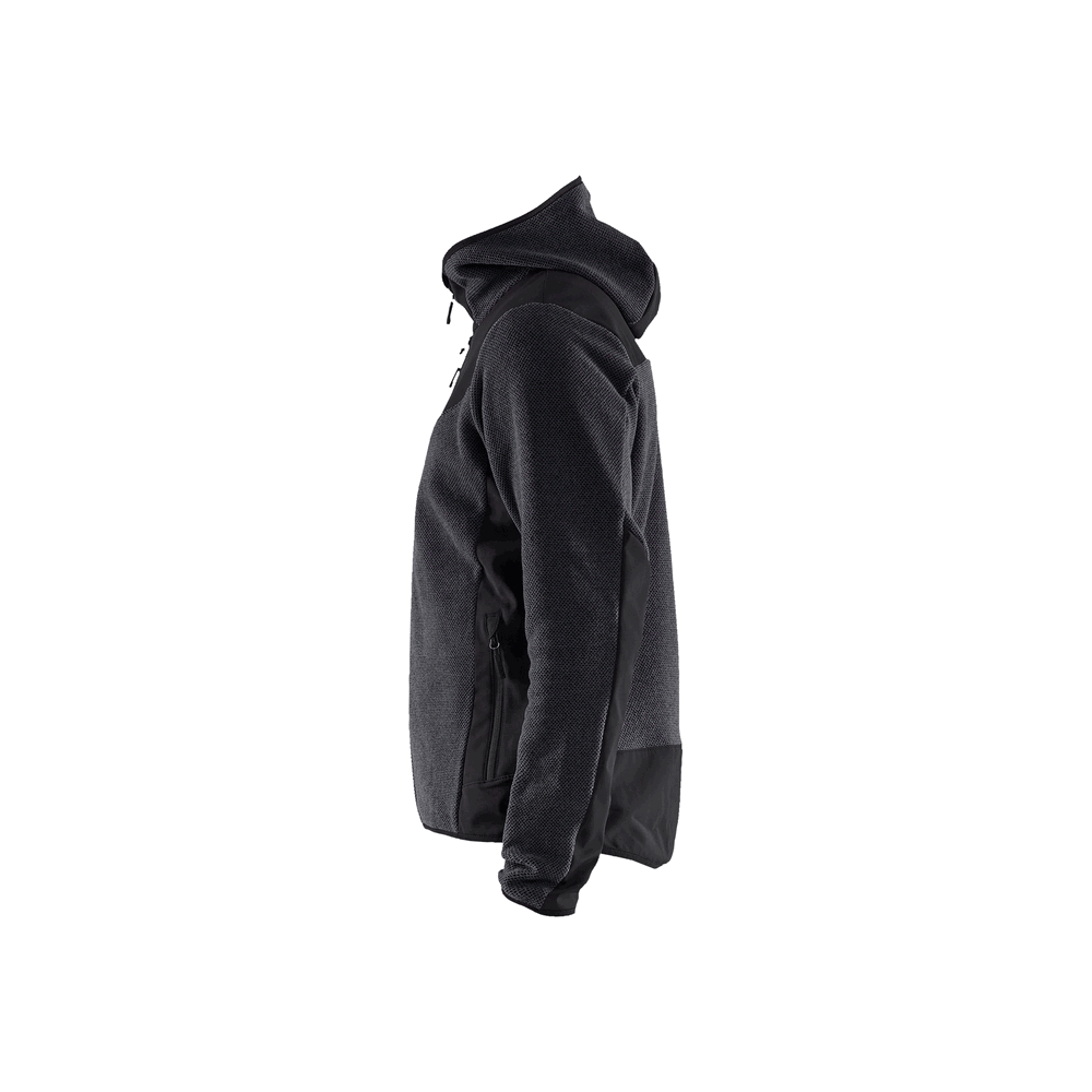 Knitted Fleece Jacket - 9799-Dark Grey/Black | Blaklader 47402536