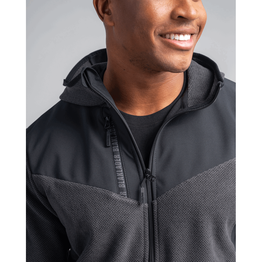 Knitted Fleece Jacket - 9799-Dark Grey/Black | Blaklader 47402536