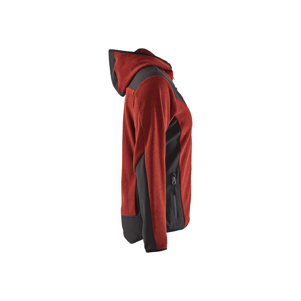 Women'S Knitted Fleece Jacket - 5999-Burned Red/Black | Blaklader 47412536